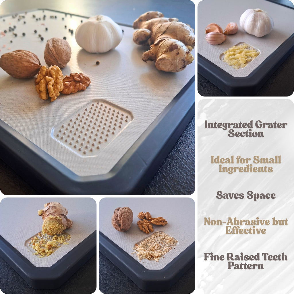 HANNH Stainless Steel Cutting Board, Double Sided Steel Cutting Board for Kitchen, Stainless Steel/Wheat Straw PP, Metal Cutting Boards for Meat, Non-Toxic steel chopping board,16 * 11 Inch